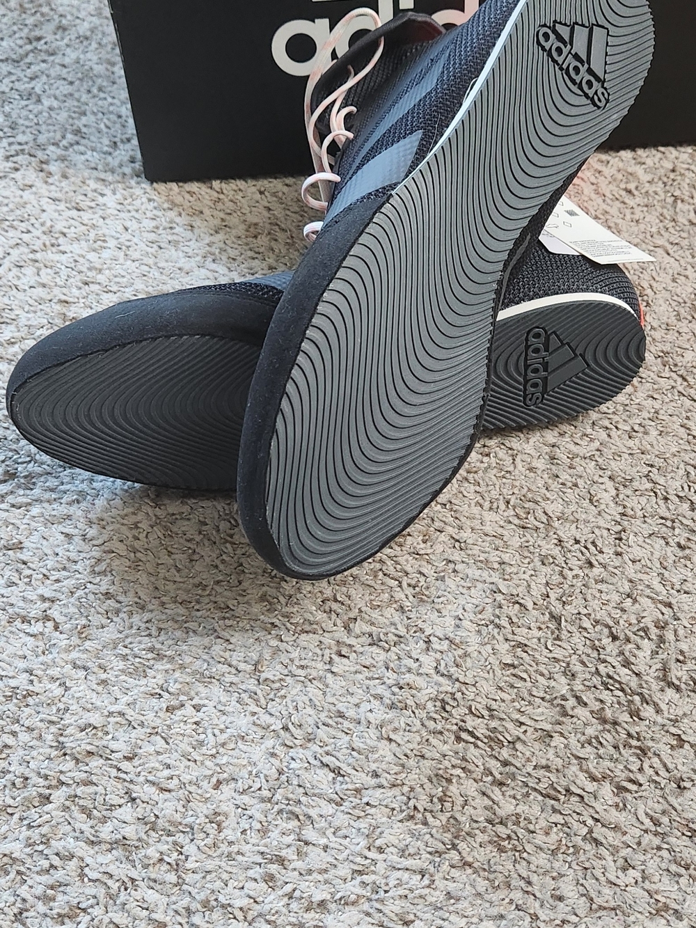 Adidas Box Hog 3 Boxing Shoes - Black, Grey -- Brand NEW - Picture 6 of 6